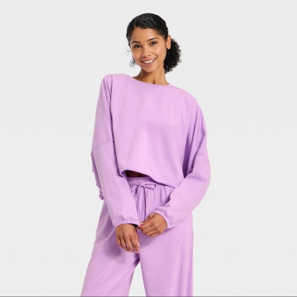 JoyLab Tops - JoyLab™ Women's Washed Jersey Long Sleeve Top - Purple XS